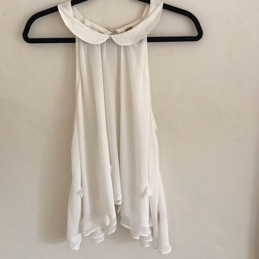 White flowy tank